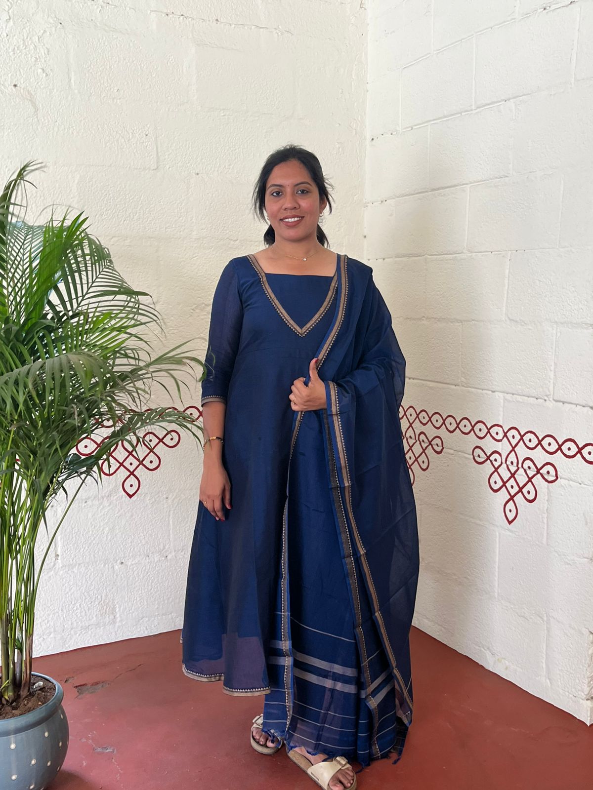 Navy Aura Anarkali