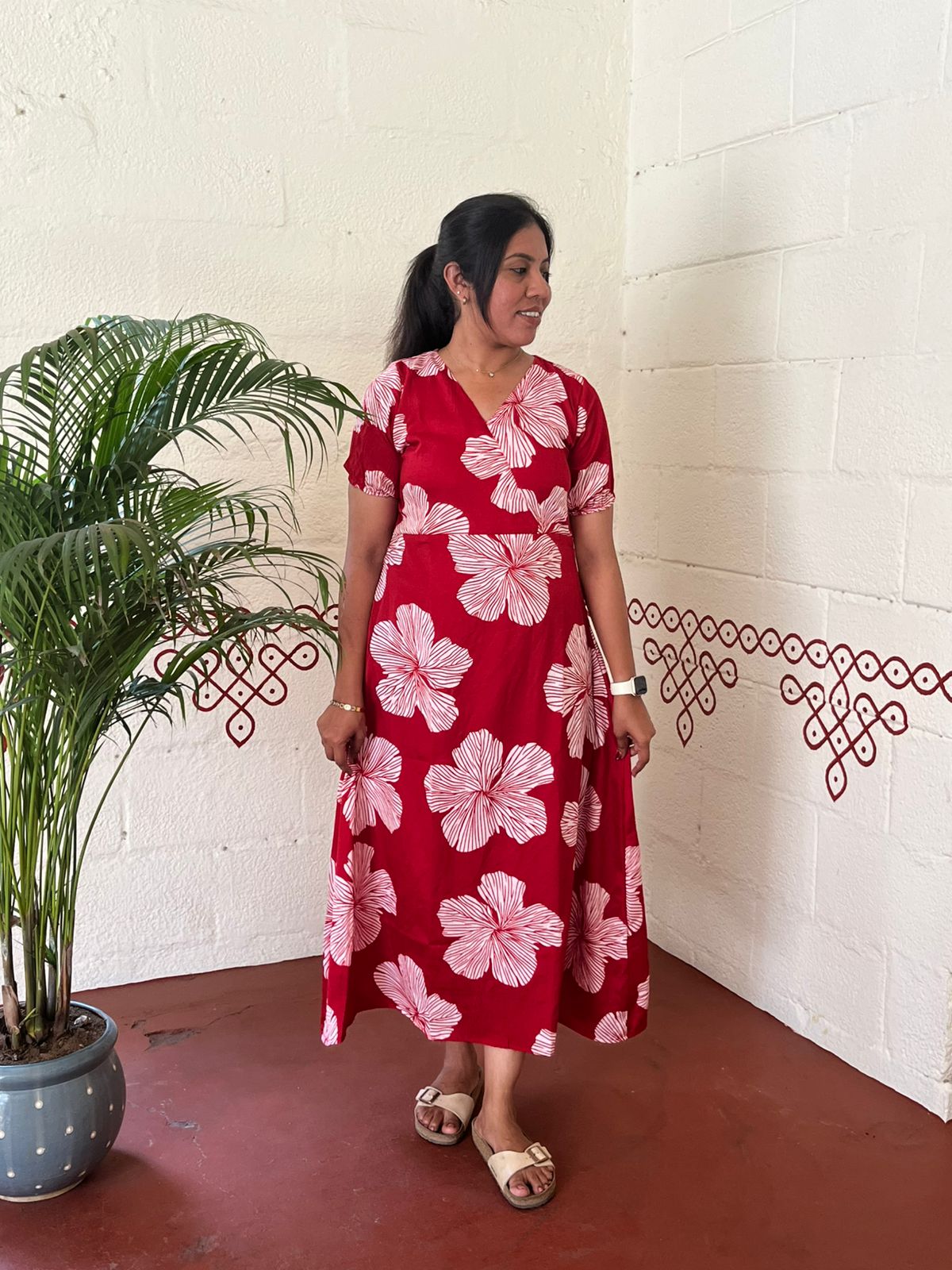 Red Blossom Elegance Dress