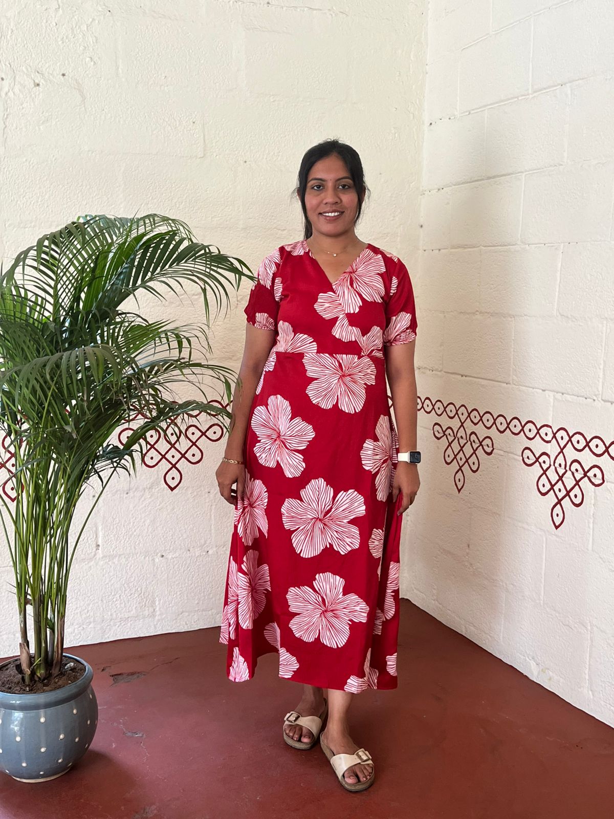 Red Blossom Elegance Dress