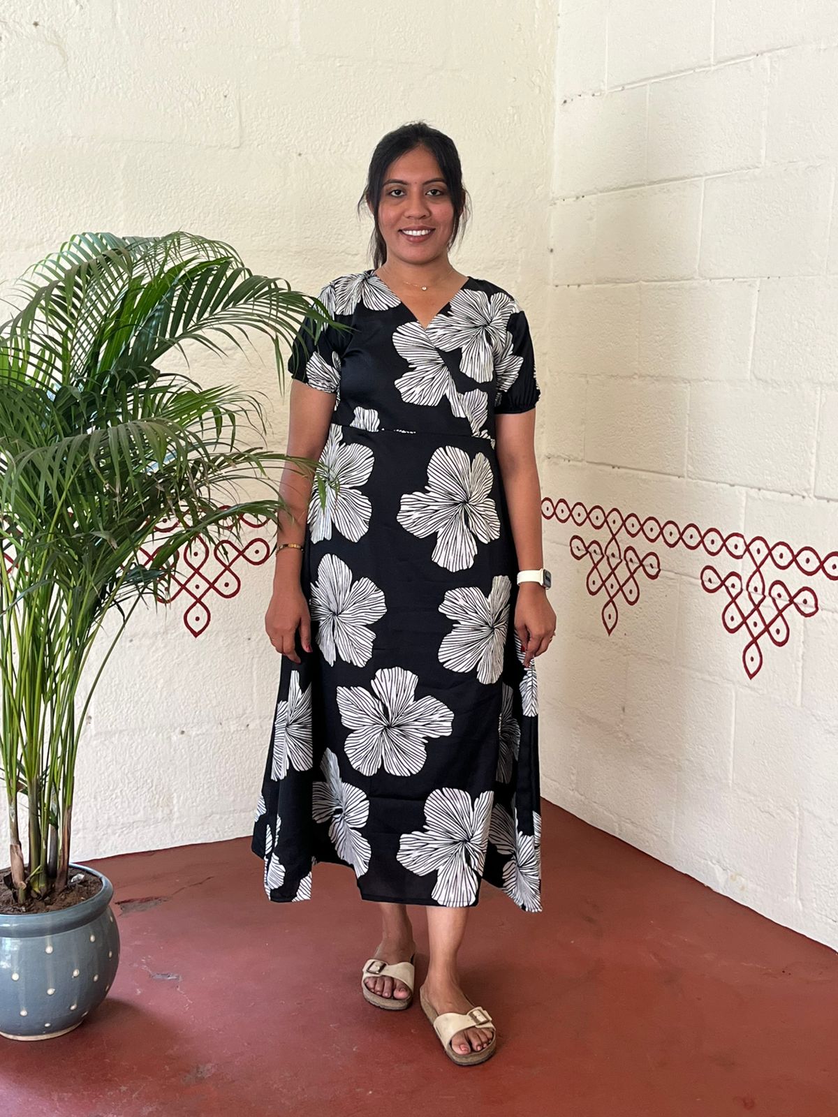 Black Blossom Elegance Dress