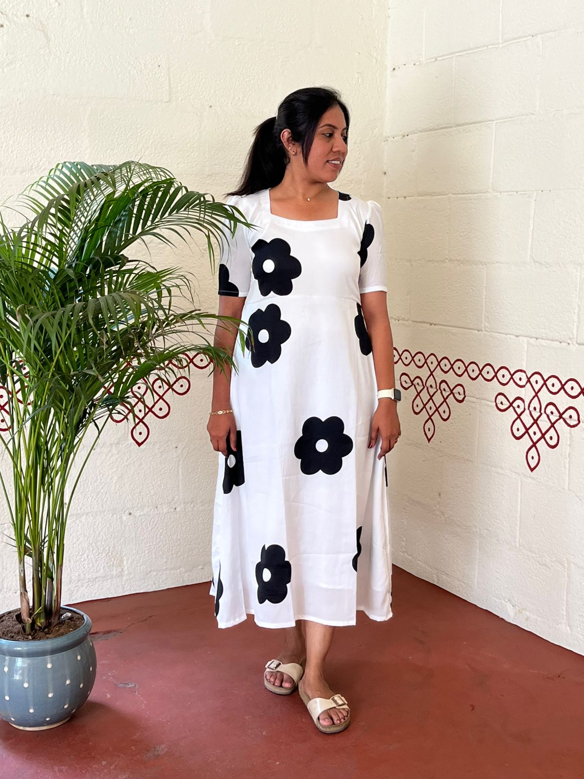 White Blossom Floral Dresses