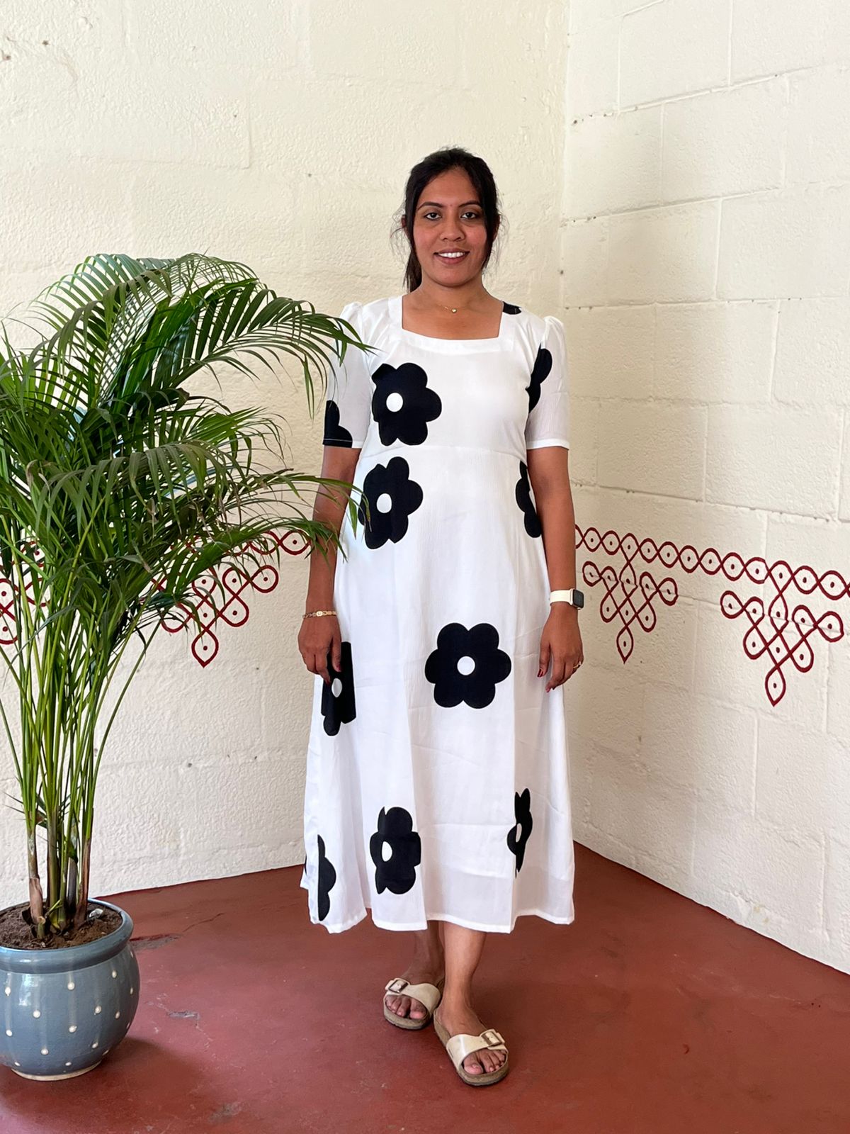 White Blossom Floral Dresses