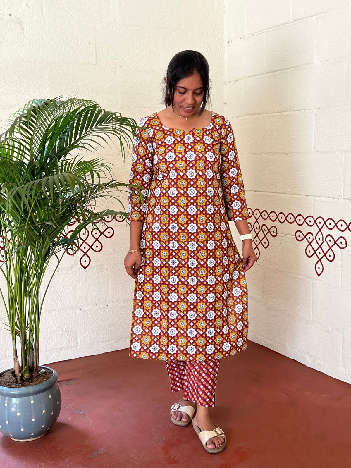 Rust Garden Geometric Co-ord Set