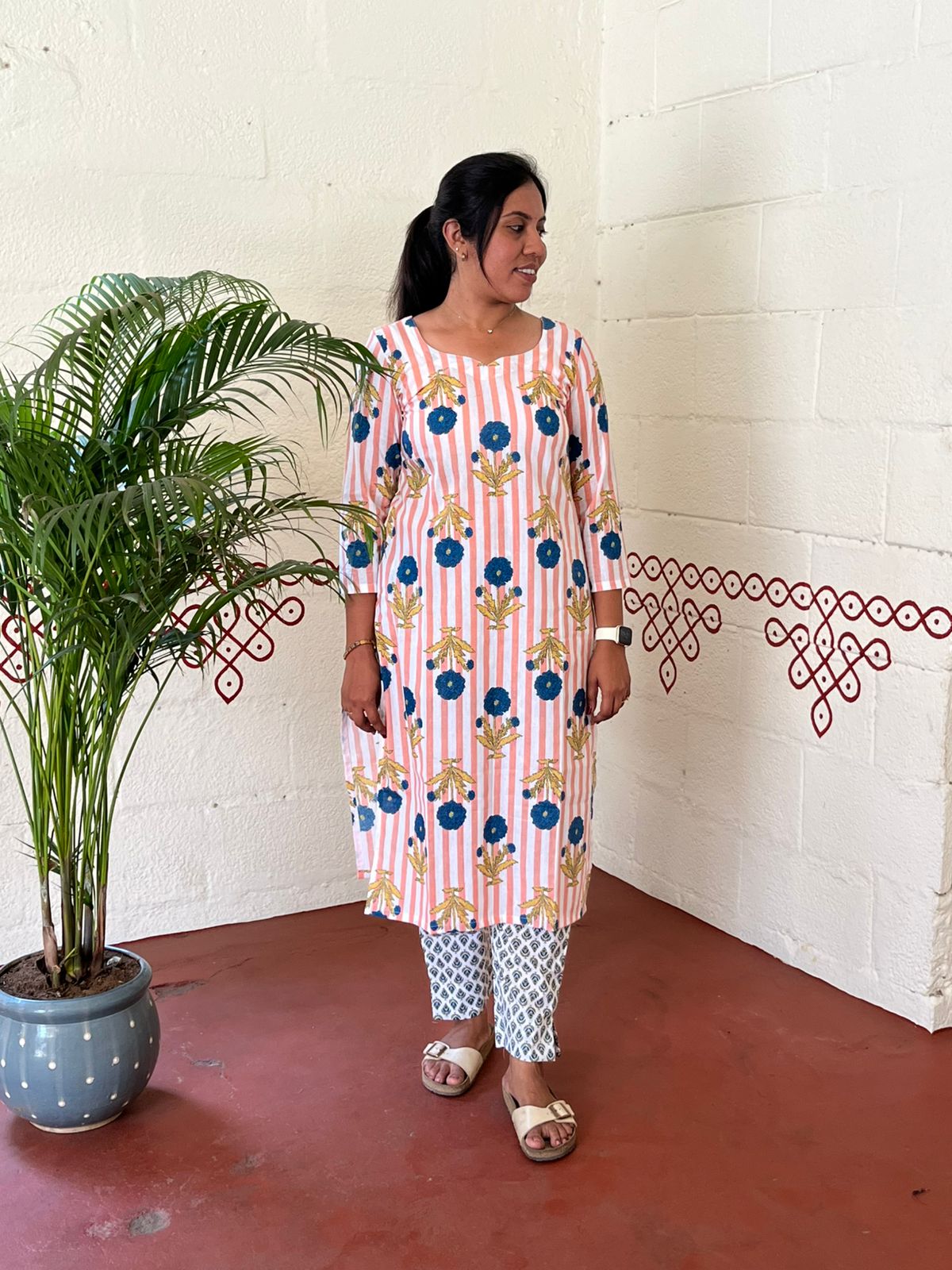 Peach Blossom Printed Co-ord set