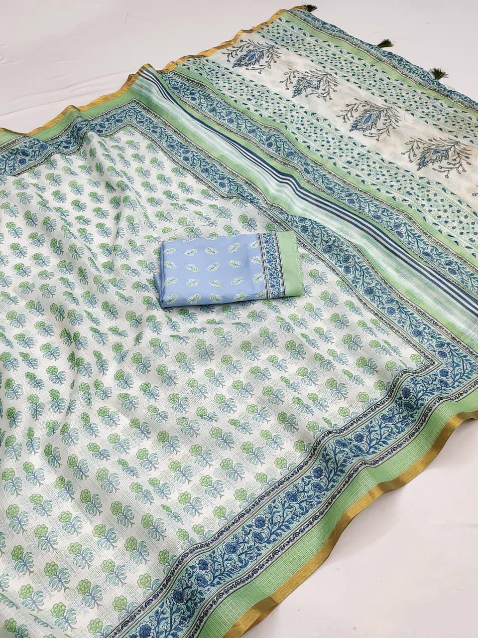 Multi colour  Royal Tradition Kota Cotton Saree