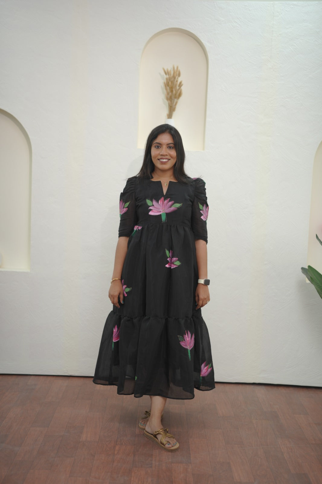 Black Floral Fairy Vibes Maxi
