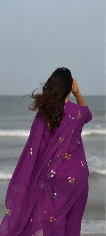 Orchid Purple Cotton 3piece Set