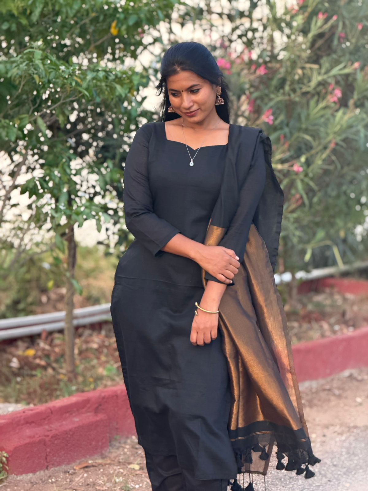 Midnight Glow Black cotton 3 pcs set