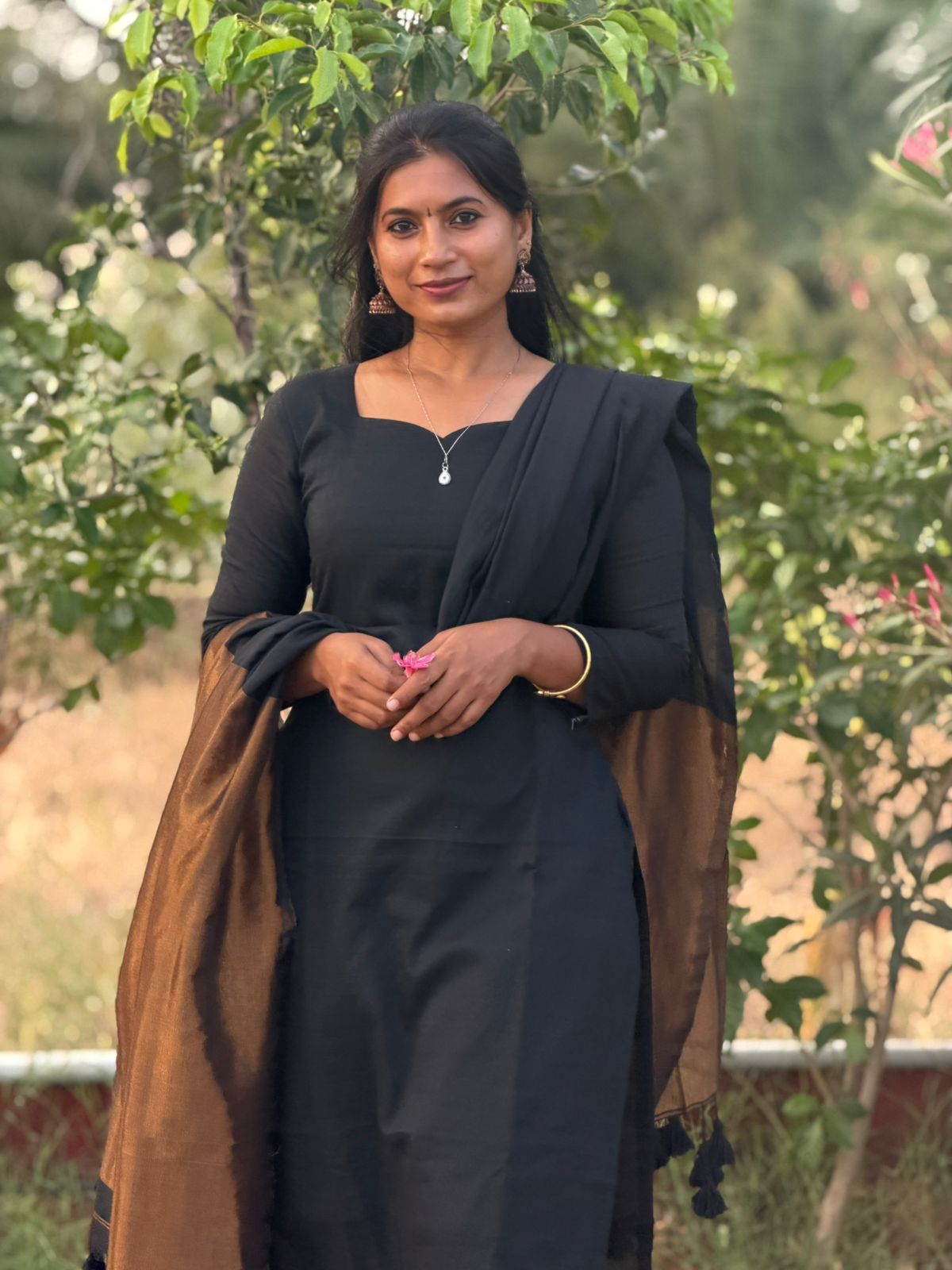 Midnight Glow Black cotton 3 pcs set