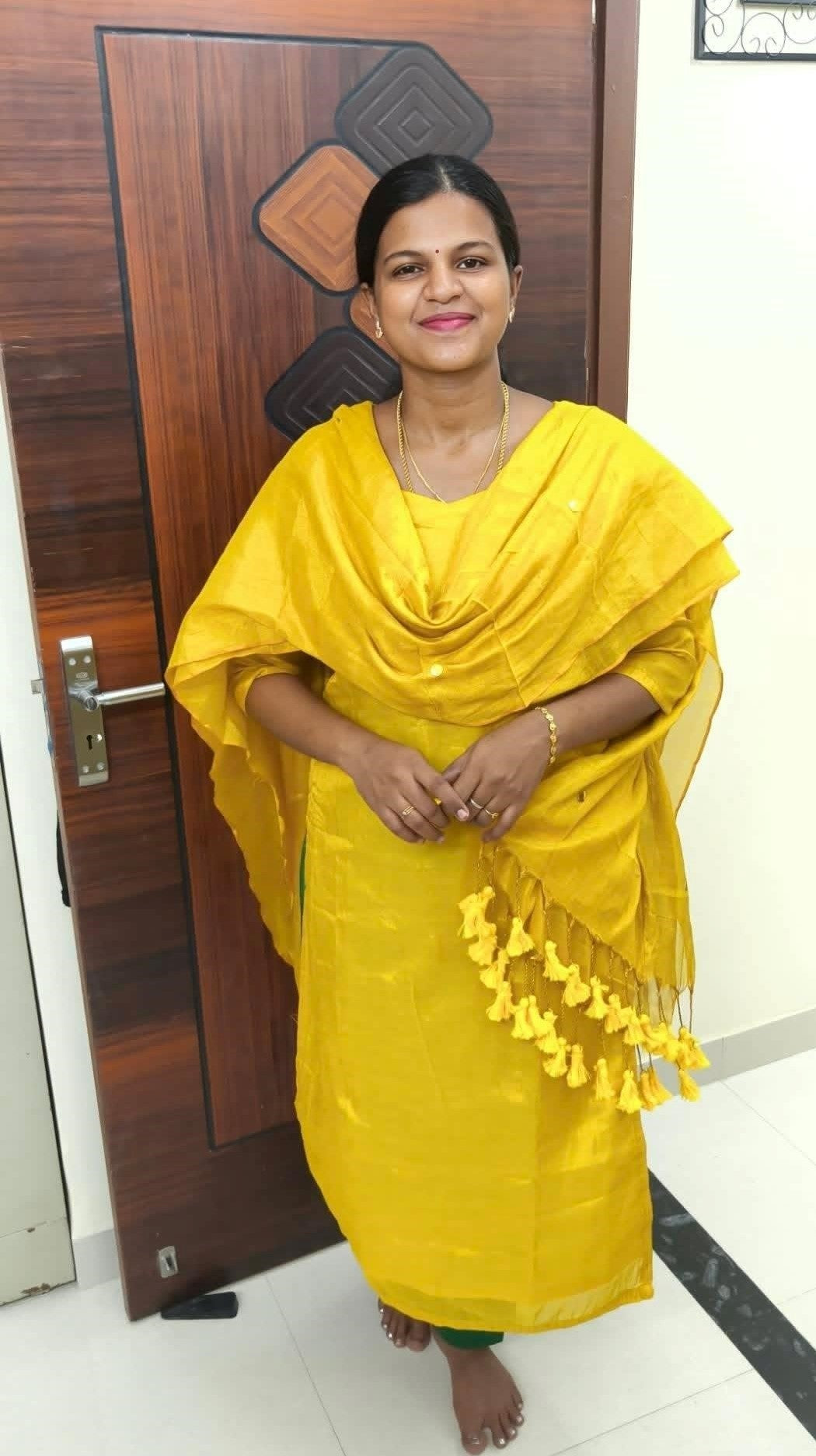 Bright Yellow Top with Dupatta
