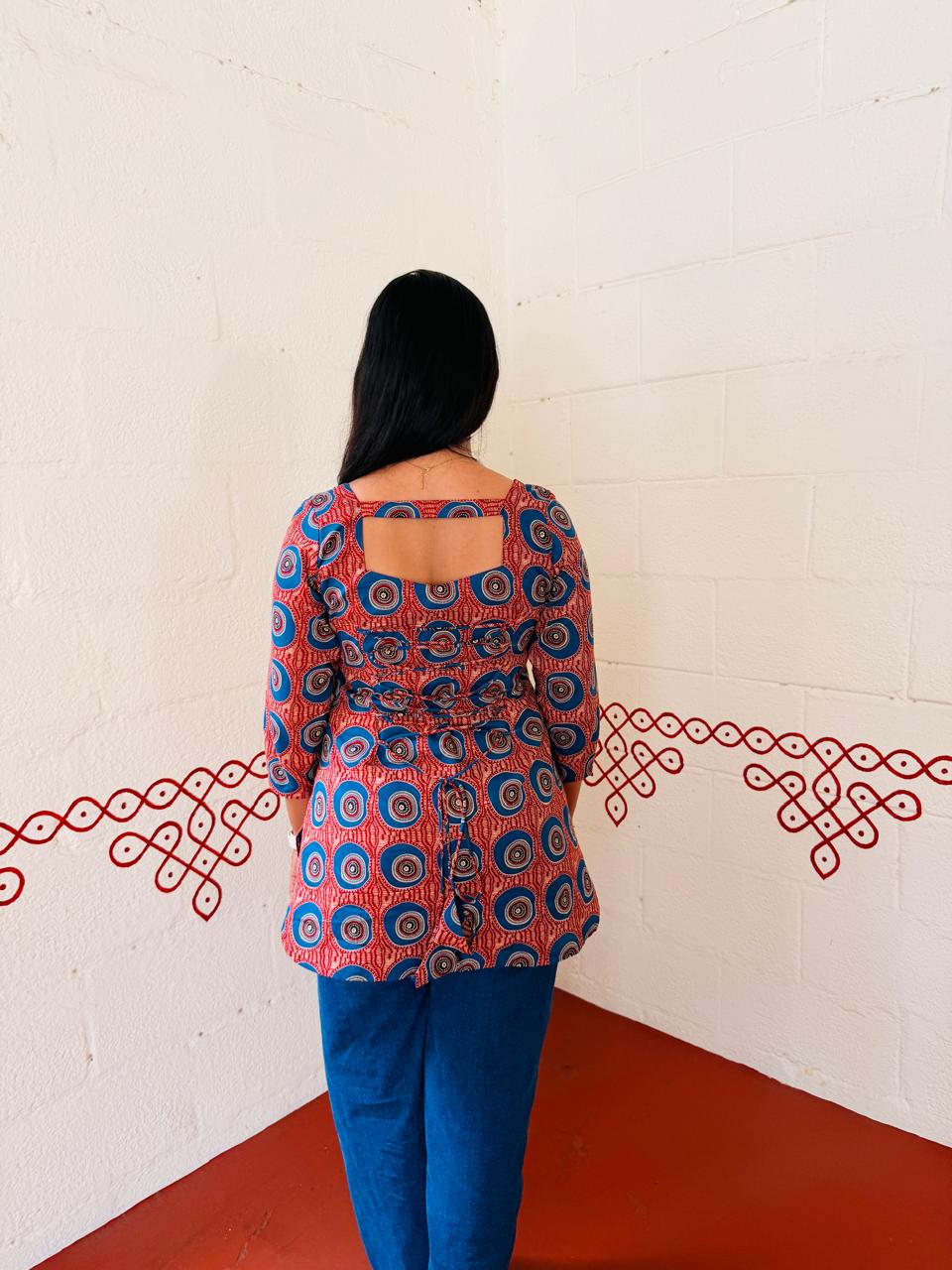 Patterned Rust Tunic