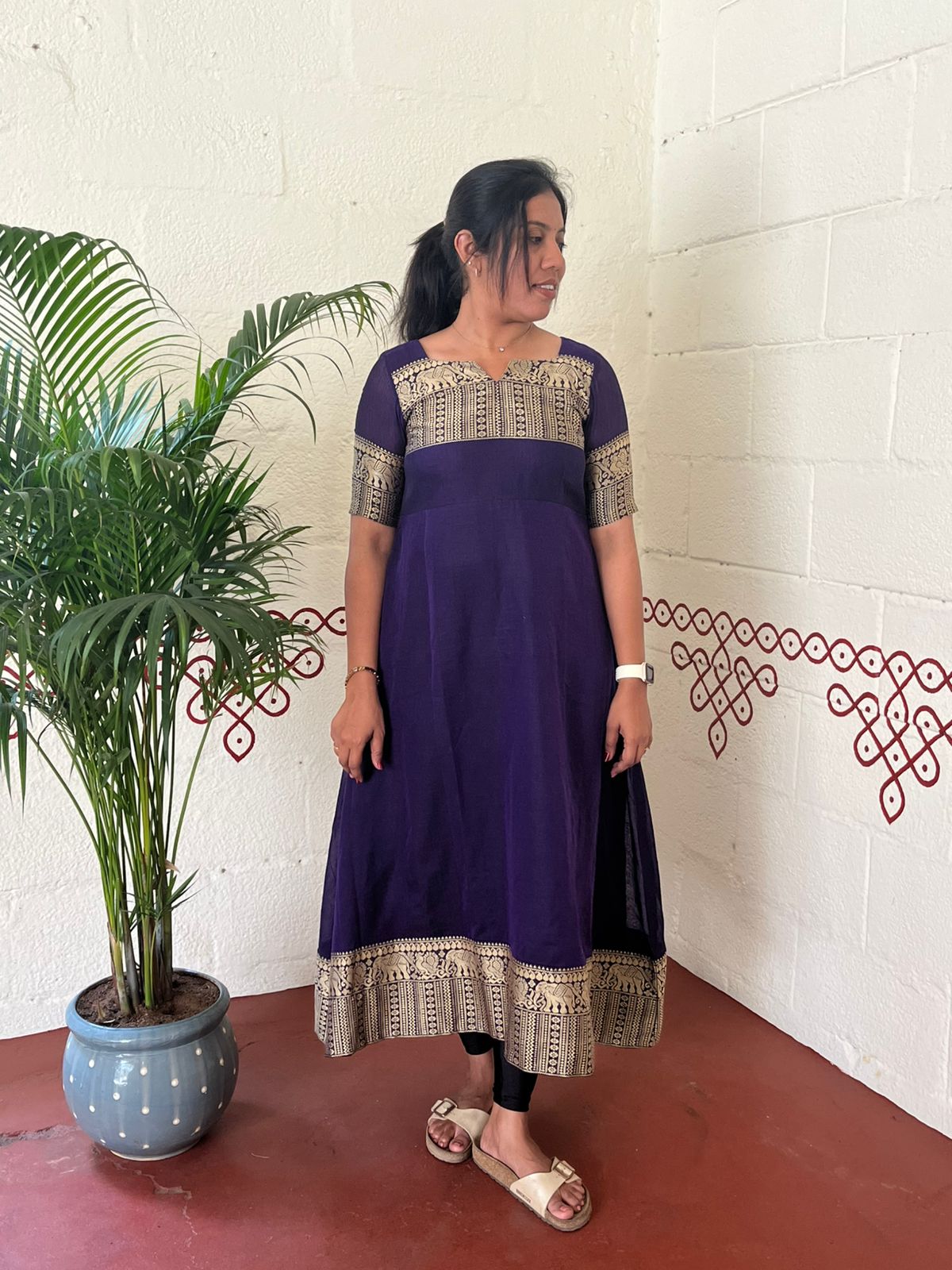 Royal Ethnic Purple Dress