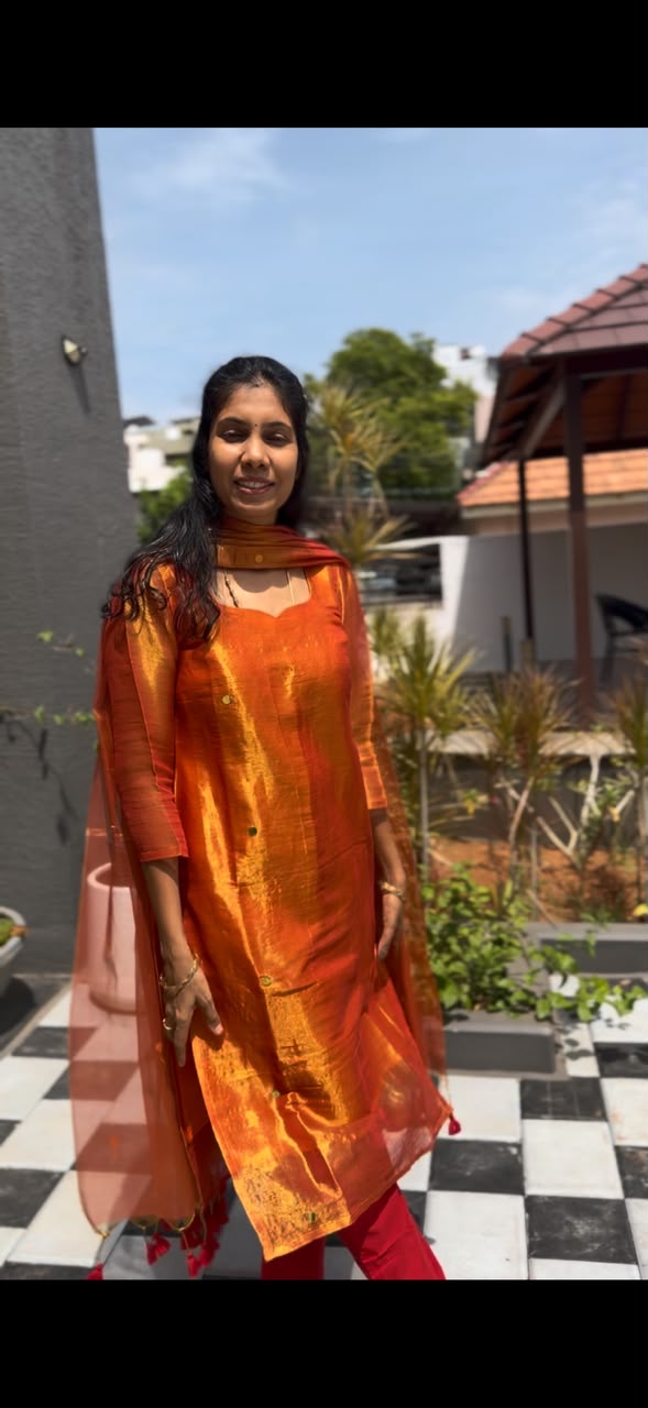 Elegant Rust Orange 3piece Set