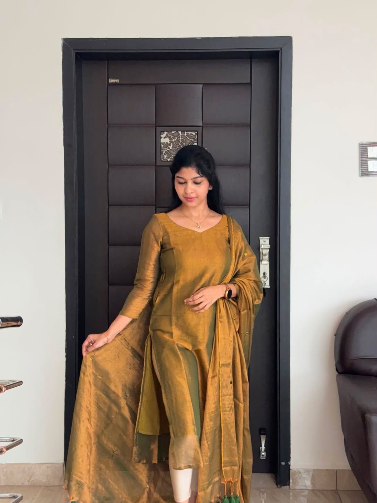 Mustard Gold Top with Dupatta