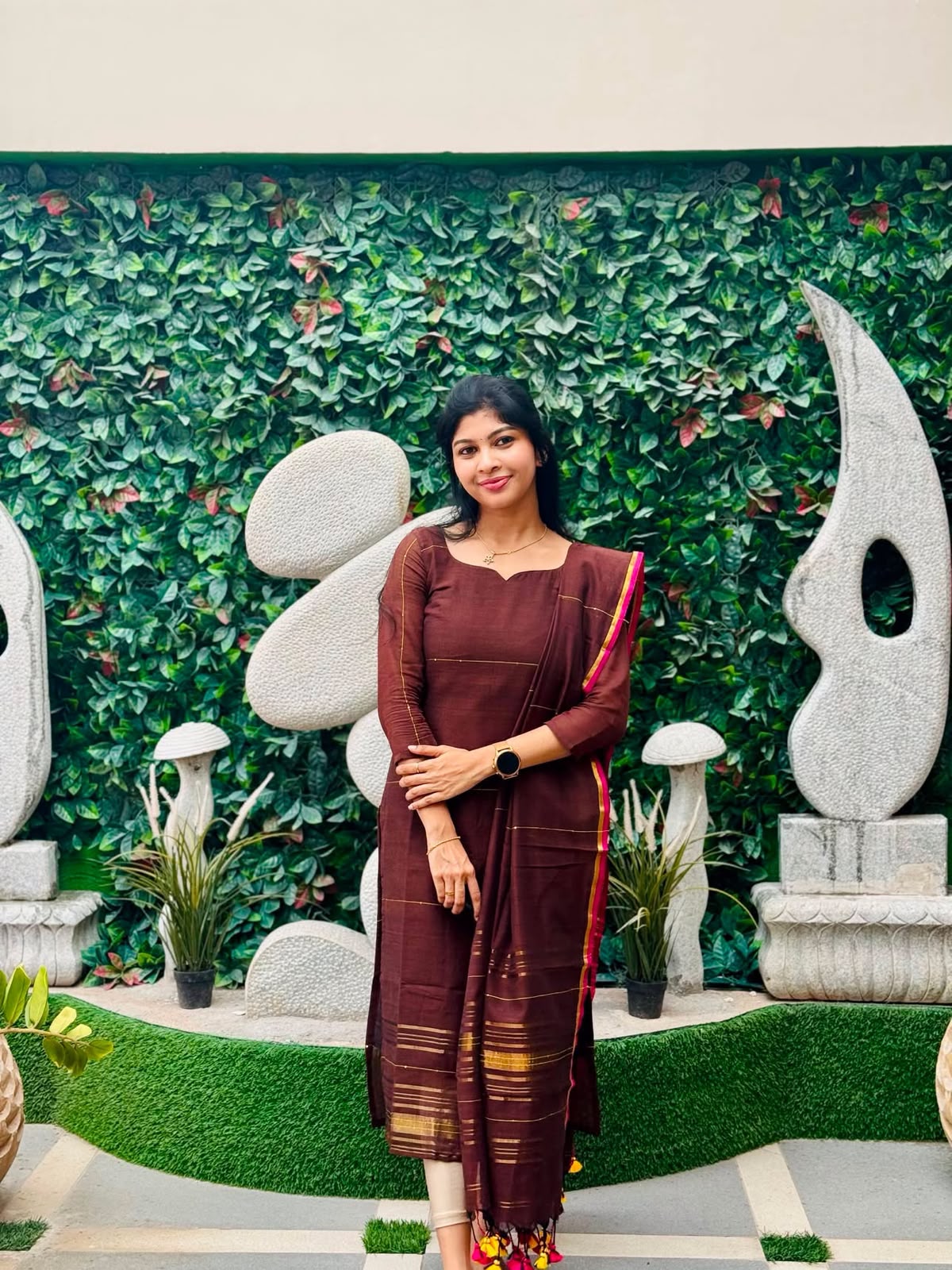 Maroon Muse Top & Duppata