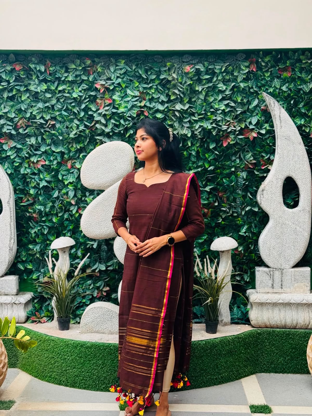 Maroon Muse Top & Duppata